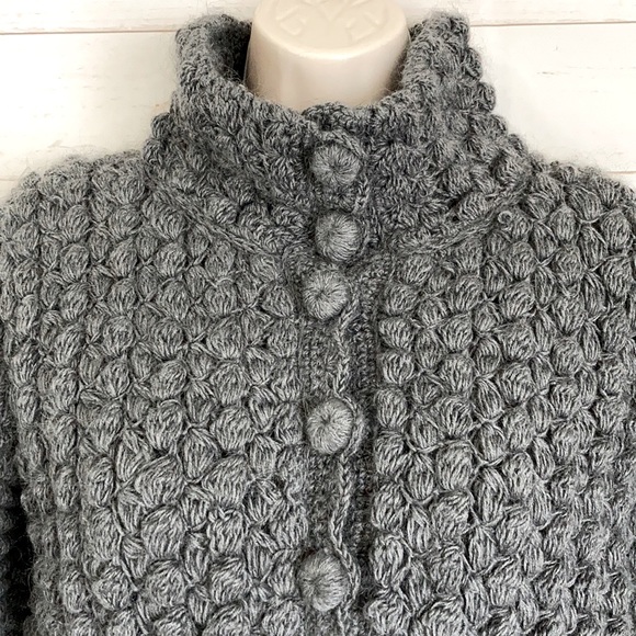 Escada 34 U.S. S Wool Mohair Gray Sweater Jacket - Picture 2 of 11